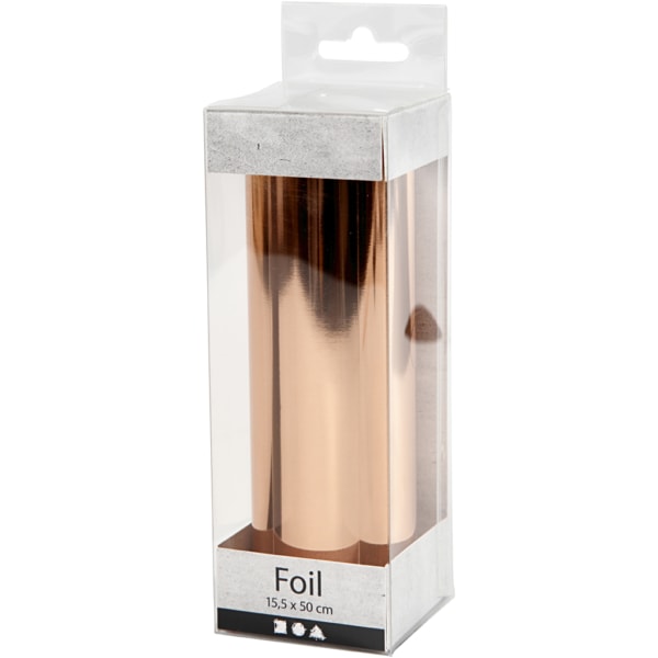 Dekofolie, B 15,5 cm, Dicke 0,02 mm, Rosa gold, 50 cm/ 1 Rolle – Bild 2