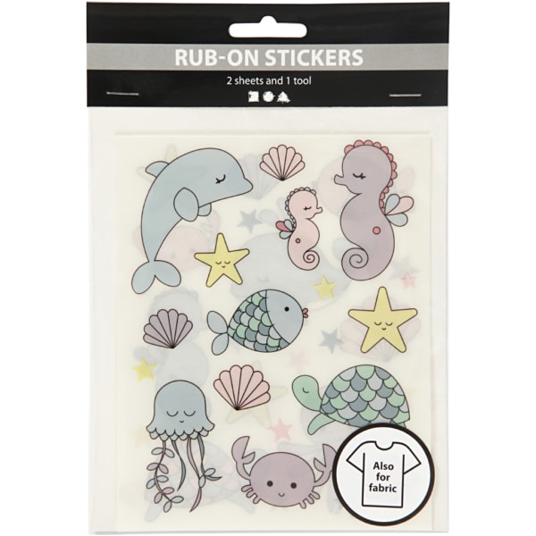 Rub-on Sticker, Meer, 12,2x15,3 cm, 1 Pck – Bild 2