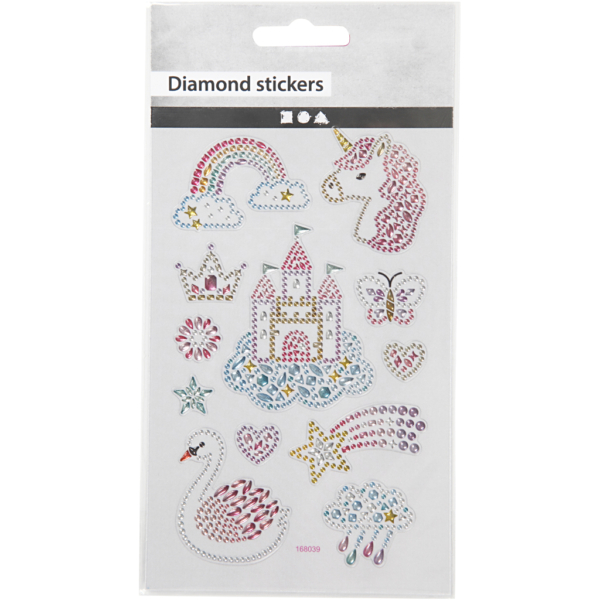 Diamant-Sticker, Einhorn-Welt, 10x16 cm, 1 Bl. – Bild 2