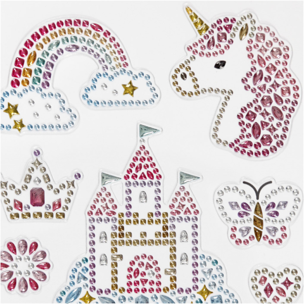 Diamant-Sticker, Einhorn-Welt, 10x16 cm, 1 Bl. – Bild 3