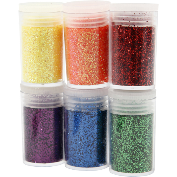 Glitter, Sortierte Farben, 6x5 g/ 1 Pck – Bild 2