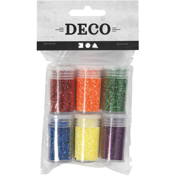 Glitter, Sortierte Farben, 6x5 g/ 1 Pck – Bild 3