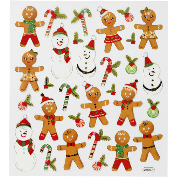 Sticker, Cookie-Figuren, 15x16,5 cm, 1 Bl.