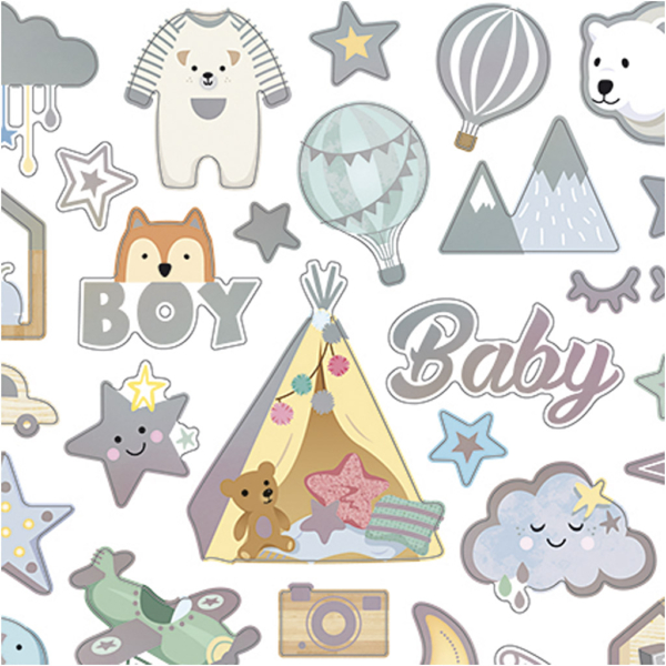 Sticker, Baby Boy, 15x16,5 cm, 1 Bl. – Bild 3