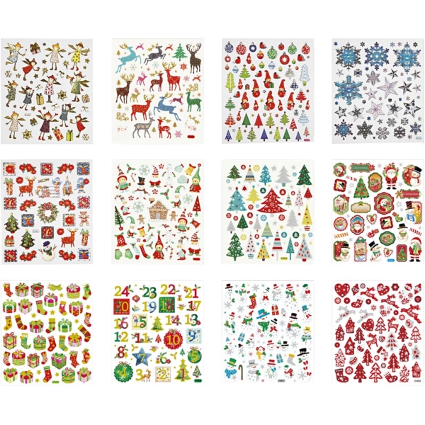 Stickerbuch, Weihnachten, 15x16,5 cm, 2x12 Bl./ 1 Pck