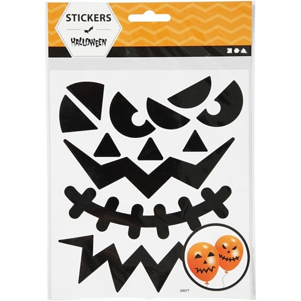Sticker, Halloween - große Gesichter, 15x16,5 cm, 1 Bl. – Bild 2