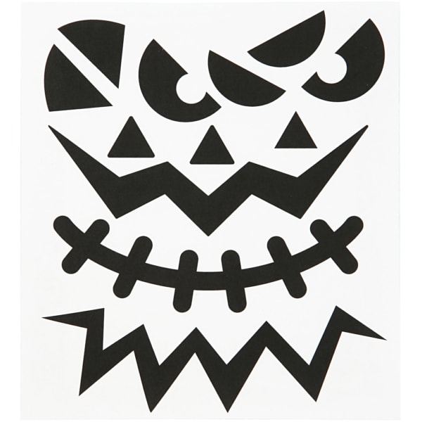 Sticker, Halloween - große Gesichter, 15x16,5 cm, 1 Bl. – Bild 3