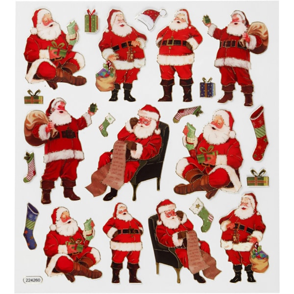 Sticker, Klassischer Nikolaus, 15x16,5 cm, 1 Bl.