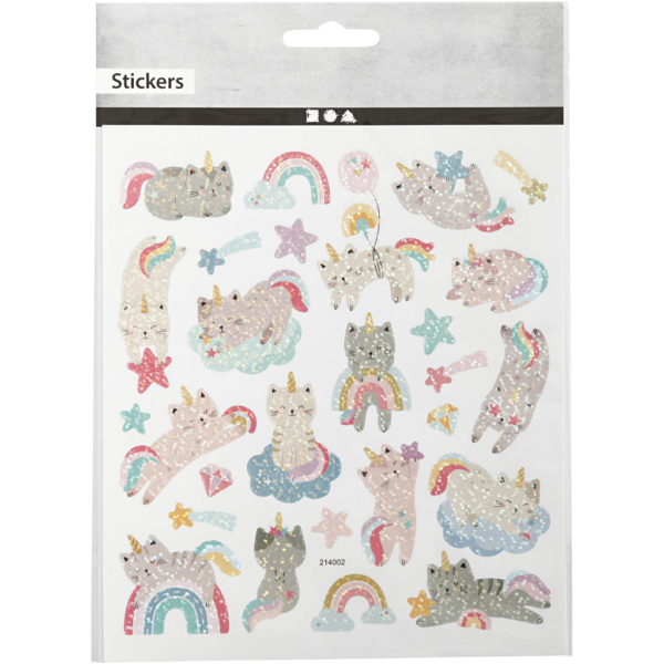 Sticker, Einhorn-Kätzchen, 15x16,5 cm, 1 Bl. – Bild 2