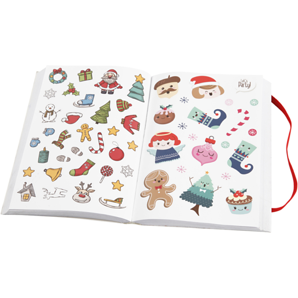 Sticker-Buch, Weihnachtsmotive, Größe 11,5x17 cm, 1 Stk, 76 Bl. – Bild 2