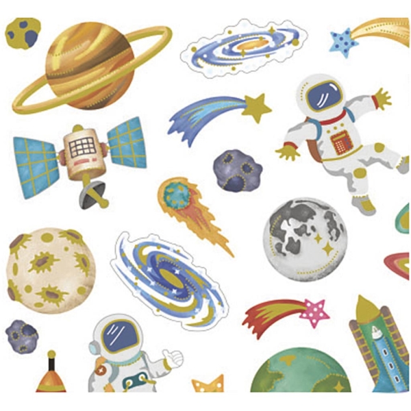 Sticker, Weltraum, 15x16,5 cm, 1 Bl. – Bild 3