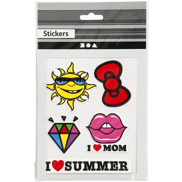 Weiche Aufkleber, "I love mom", 12,2x17,75 cm, 1 Bl. – Bild 2