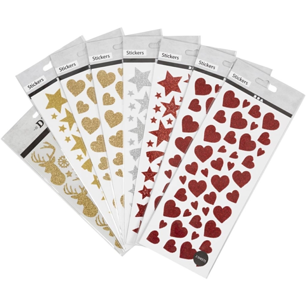 Sticker mit Glitter, 10x24+12x18,5 cm, 8 Bl./ 1 Pck – Bild 4