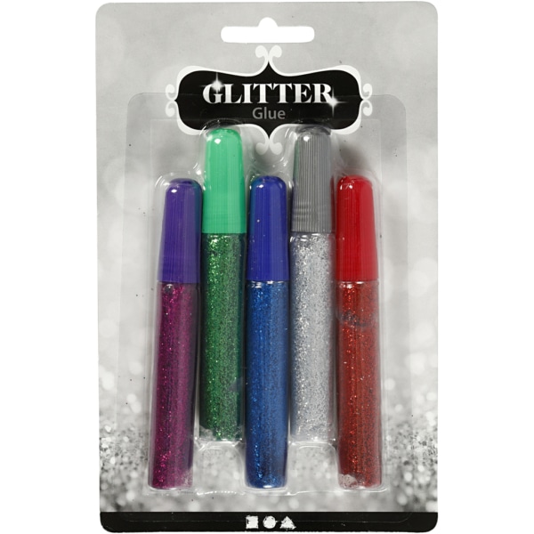 Glitzerkleber, Sortierte Farben, 5x10 ml/ 1 Pck – Bild 2
