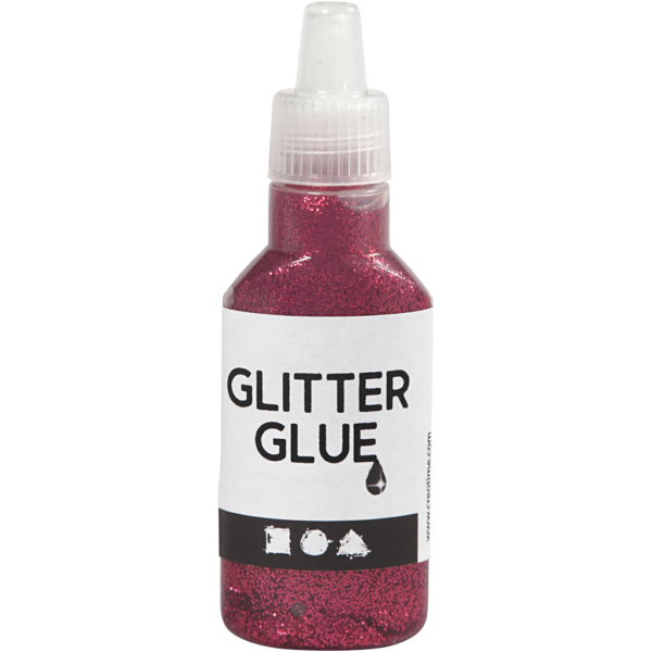 Glitzerkleber, Pink, 25 ml/ 1 Fl.