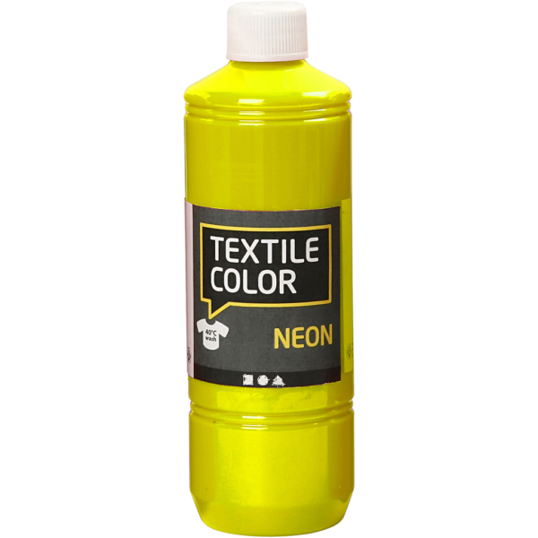 Textilfarbe, Neongelb, 500 ml/ 1 Fl.