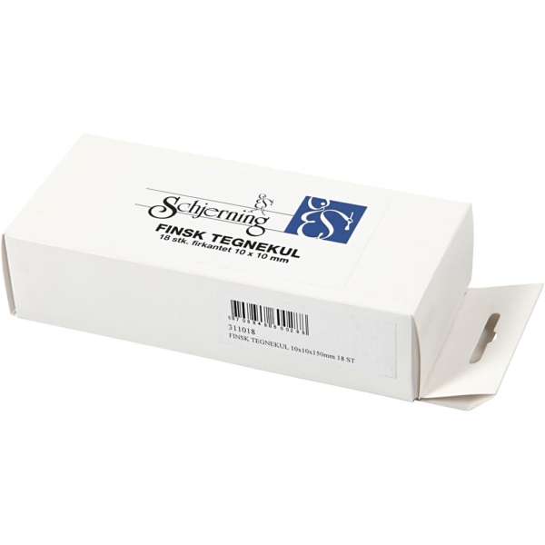 Kohlestifte, L 15 cm, Größe 10x10 mm, 18 Stk/ 1 Pck – Bild 3