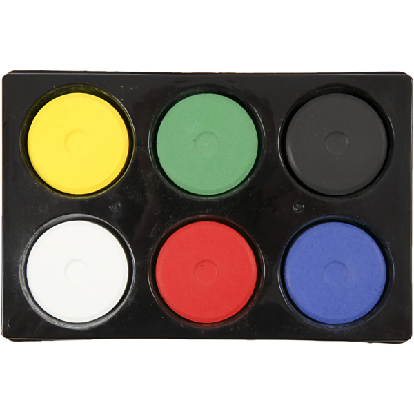 Wasserfarben, H 19 mm, D 57 mm, Primärfarben, 1 Pck
