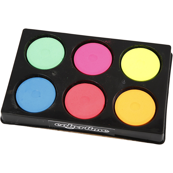 Wasserfarben, H 16 mm, D 44 mm, Neonfarben, 1 Pck – Bild 2