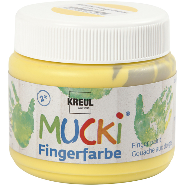 Mucki Fingerfarbe, Gelb, 150 ml/ 1 Dose – Bild 2