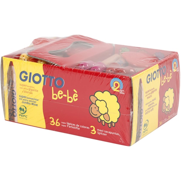 Buntstifte, L 10,5 cm, D 13 mm, Mine 6 mm, Sortierte Farben, 36 Stk/ 1 Pck – Bild 3