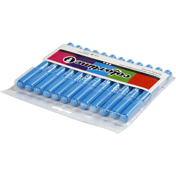 Colortime Filzstifte, Strichstärke 5 mm, Hellblau, 12 Stk/ 1 Pck – Bild 7