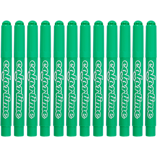 Colortime Filzstifte, Strichstärke 5 mm, Hellgrün, 12 Stk/ 1 Pck – Bild 2