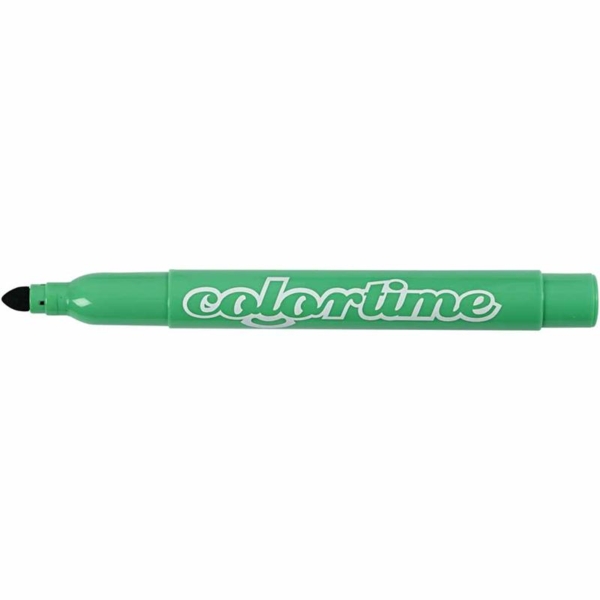 Colortime Filzstifte, Strichstärke 5 mm, Hellgrün, 12 Stk/ 1 Pck – Bild 5