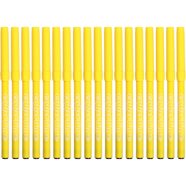 Colortime Filzstifte, Strichstärke 2 mm, Zitronengelb, 18 Stk/ 1 Pck – Bild 2