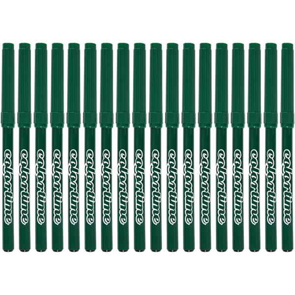 Colortime Filzstifte, Strichstärke 2 mm, Dunkelgrün, 18 Stk/ 1 Pck – Bild 2