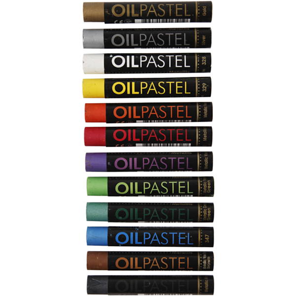 Gallery Ölkreiden, L 7 cm, Dicke 11 mm, Metallic-Farben, 12 Stk/ 1 Pck – Bild 3