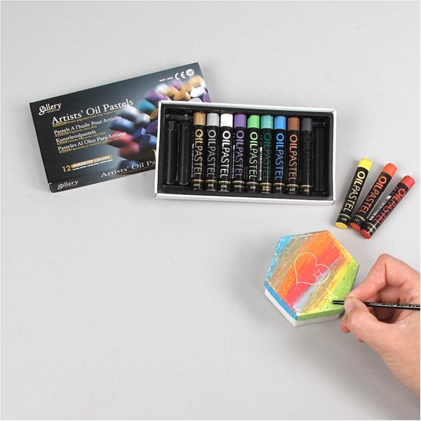Gallery Ölkreiden, L 7 cm, Dicke 11 mm, Metallic-Farben, 12 Stk/ 1 Pck – Bild 4