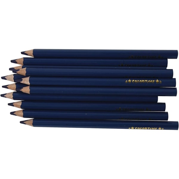 Colortime Buntstifte, L 17,45 cm, Mine 5 mm, JUMBO, Dunkelblau, 12 Stk/ 1 Pck – Bild 2