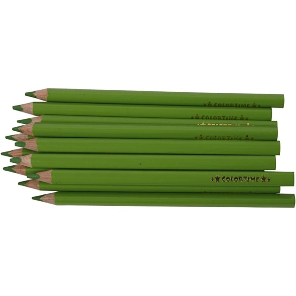 Colortime Buntstifte, L 17,45 cm, Mine 5 mm, JUMBO, Hellgrün, 12 Stk/ 1 Pck – Bild 2