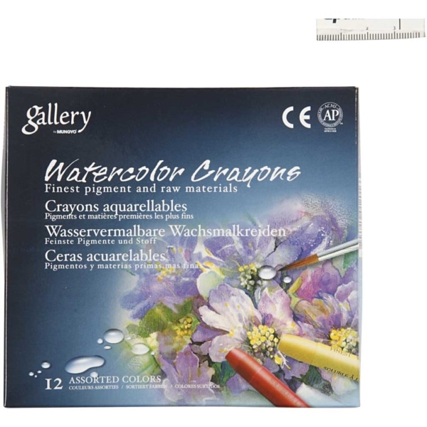 Gallery Aquarell-Kreide, L 9,3 cm, Himmelblau (337), 12 Stk/ 1 Pck – Bild 3