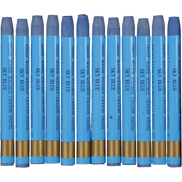 Gallery Aquarell-Kreide, L 9,3 cm, Himmelblau (337), 12 Stk/ 1 Pck – Bild 6