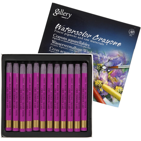 Gallery Aquarell-Kreide, L 9,3 cm, Dunkelpink (314), 12 Stk/ 1 Pck