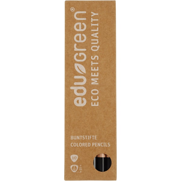 edu Green Jumbo-Buntstifte, Mine 5 mm, Schwarz, 10 Stk/ 1 Pck – Bild 2