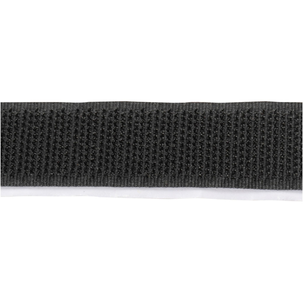 Klettband Haken & Ösen, selbstklebend, B 20 mm, Schwarz, 5 m/ 1 Rolle – Bild 3
