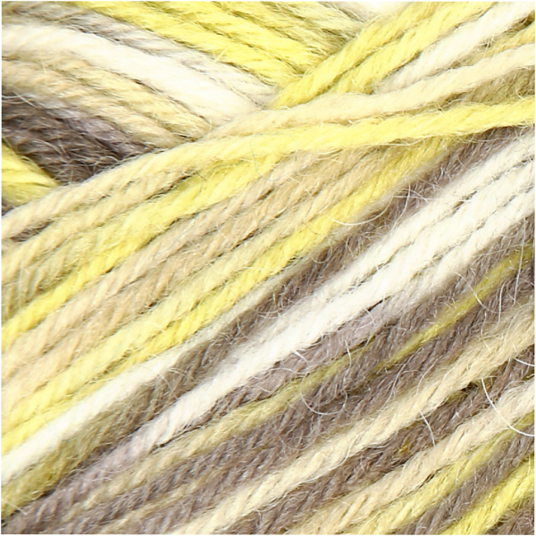 Sockenwolle, L 200 m, Grün, Gelb, 50 g/ 1 Knäuel – Bild 2