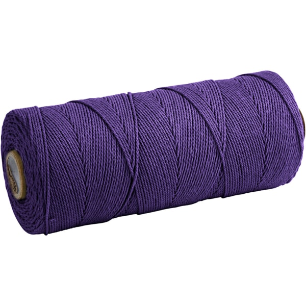 Baumwollzwirn - Sortiment, L 315 m, Dicke 1 mm, Dünne Qualität 12/12, Violett, 220 g/ 1 Knäuel – Bild 2