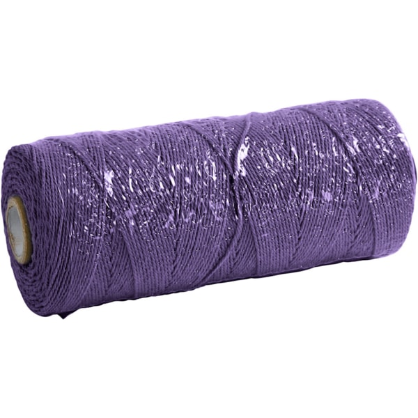 Baumwollzwirn - Sortiment, L 315 m, Dicke 1 mm, Dünne Qualität 12/12, Violett, 220 g/ 1 Knäuel – Bild 3