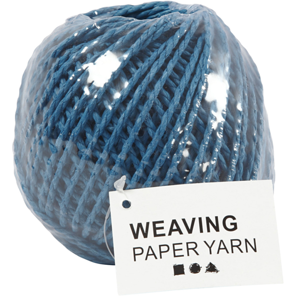 Papiergarn, Dicke 2,5-3 mm, Dunkelblau, 40 m/ 1 Knäuel, 150 g – Bild 2
