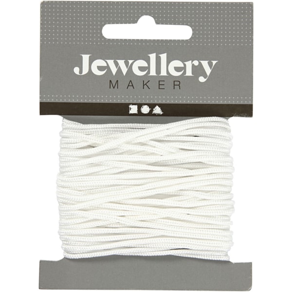 Macramé-Kordel, Dicke 2 mm, Weiß, 8 m/ 1 Rolle – Bild 2