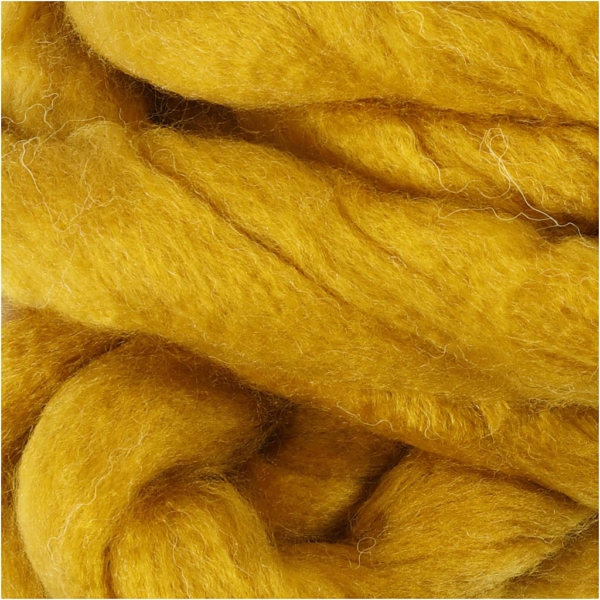 XL-Chunky-Garn aus Polyacryl/Wolle, L 15 m, Größe mega , Dunkelgelb, 300 g/ 1 Knäuel – Bild 3