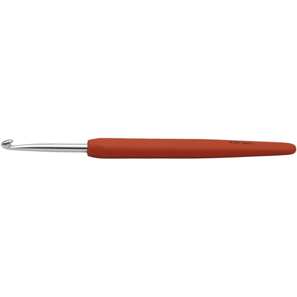 Häkelnadeln, Nr. 4, L 13,3 cm, Orange, 1 Stk