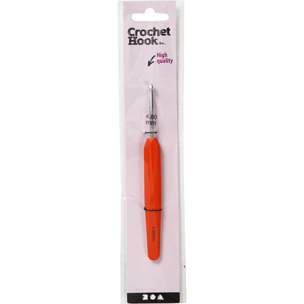 Häkelnadeln, Nr. 4, L 13,3 cm, Orange, 1 Stk – Bild 2