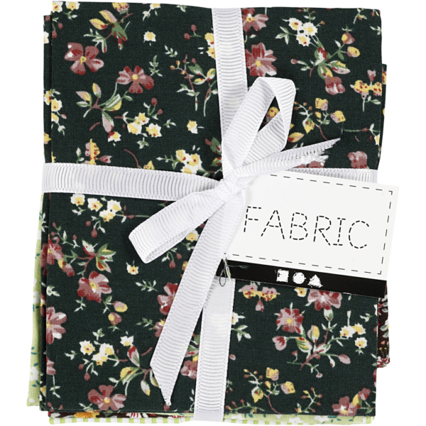 Patchwork-Stoff, Größe 45x55 cm, 100 g, Grün, 4 Stk/ 1 Bündl. – Bild 4