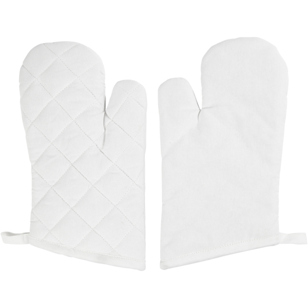 Grillhandschuh , Größe 18x28 cm, 145 g, Weiß, 2 Stk/ 1 Pck – Bild 3