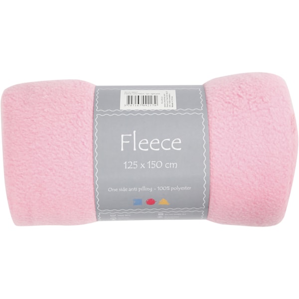 Fleece, L 125 cm, B 150 cm, 200 g, Hellpink, 1 Stk – Bild 2